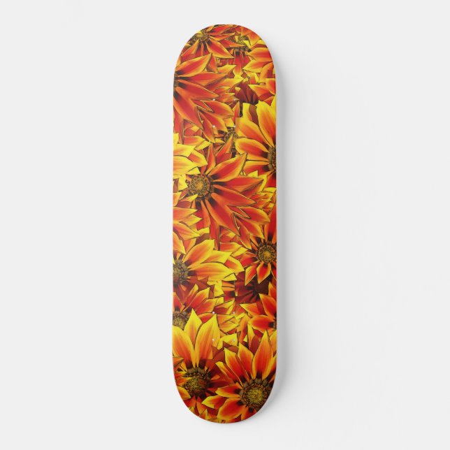 Skateboard Naranja Sunflowers (Anverso)