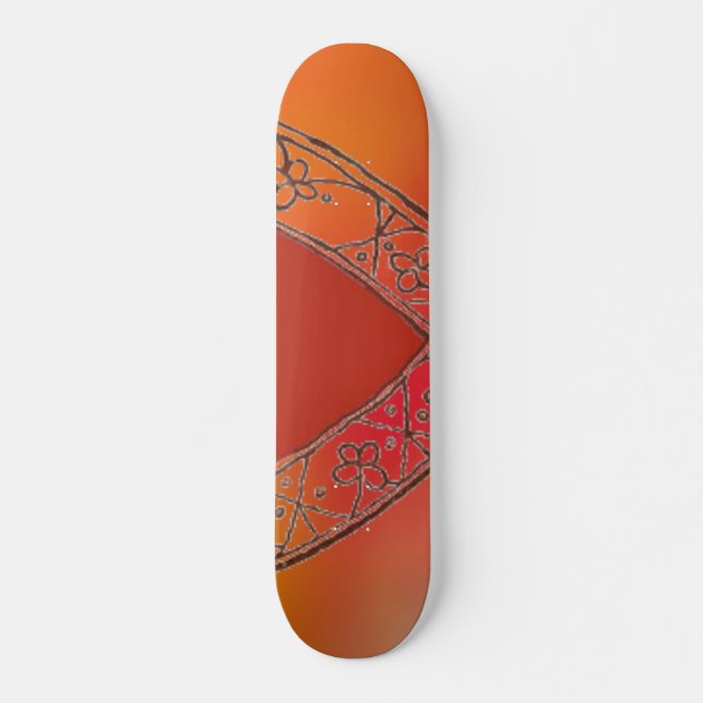 Skateboard naranja V (Anverso )