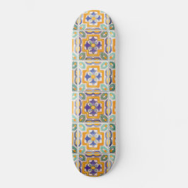Skateboard naranja-Verde-Azul