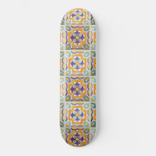 Skateboard naranja-Verde-Azul