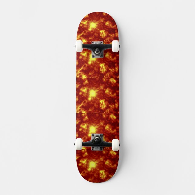 Skateboard Naranja y amarillo (Anverso)