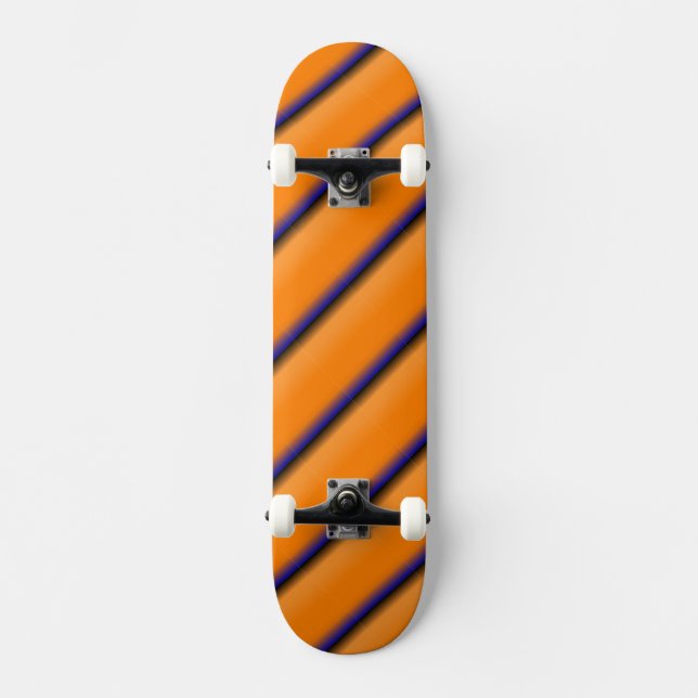 Skateboard Naranja y azul (Anverso)