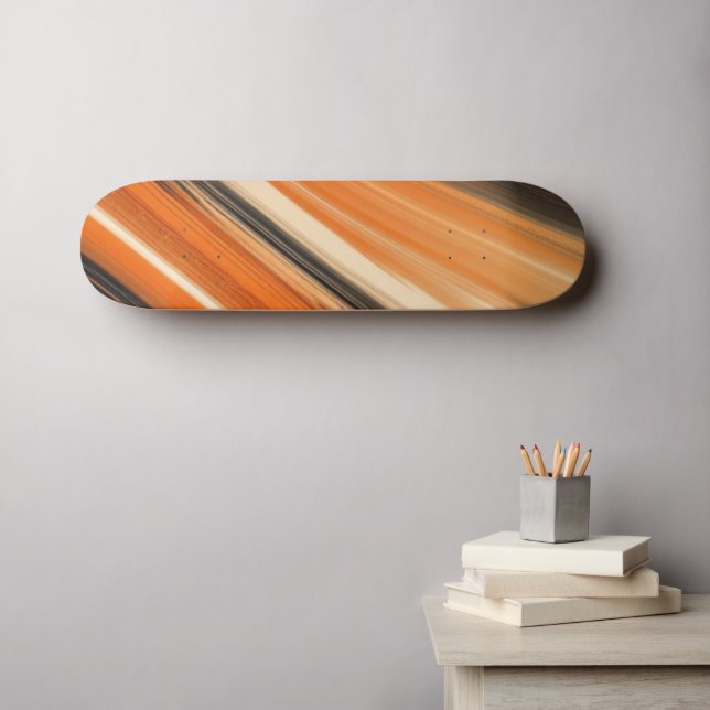 Skateboard naranja y negro (Arte de pared (horz))