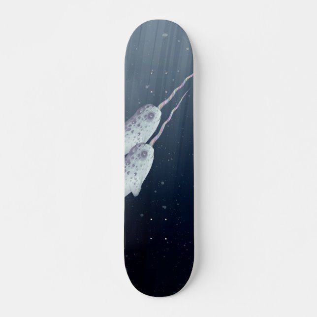 Skateboard Narwhals lindo que nada junto bajo el agua (Anverso )