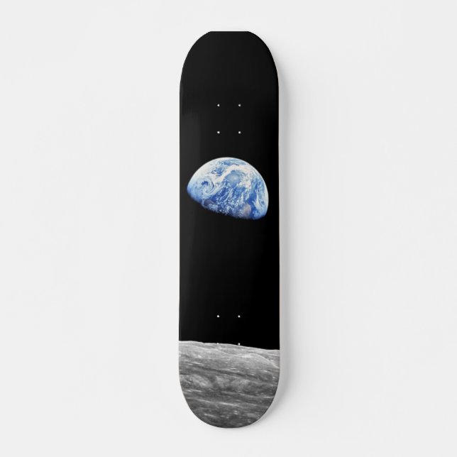 Skateboard NASA Apollo 8 Earthrise Moon Lunar Orbit Photo (Anverso )