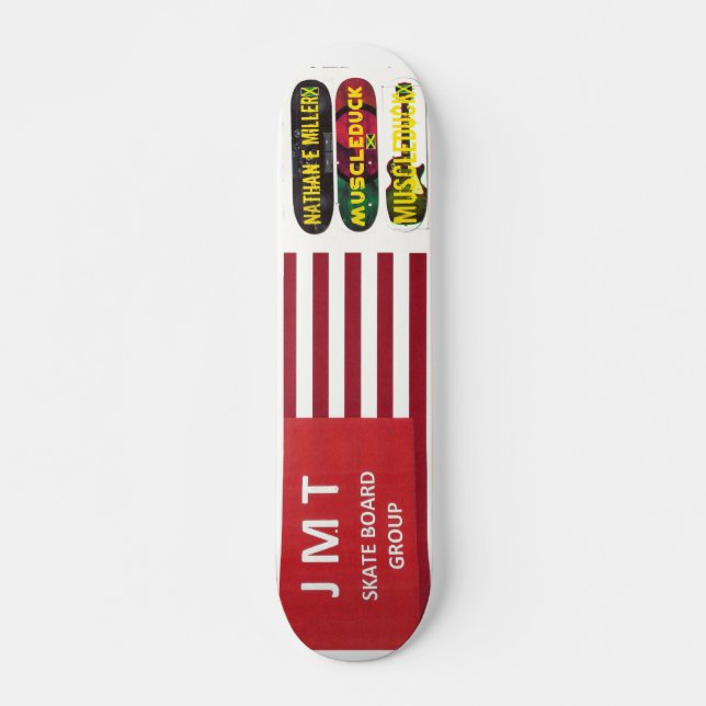 Skateboard NATHAN E MILLER  MUSCLEDUCK Patineta, Deck de 7¾" (Anverso )