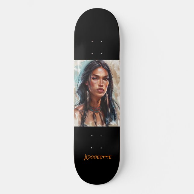 Skateboard nativo-americano personalizado (Anverso)