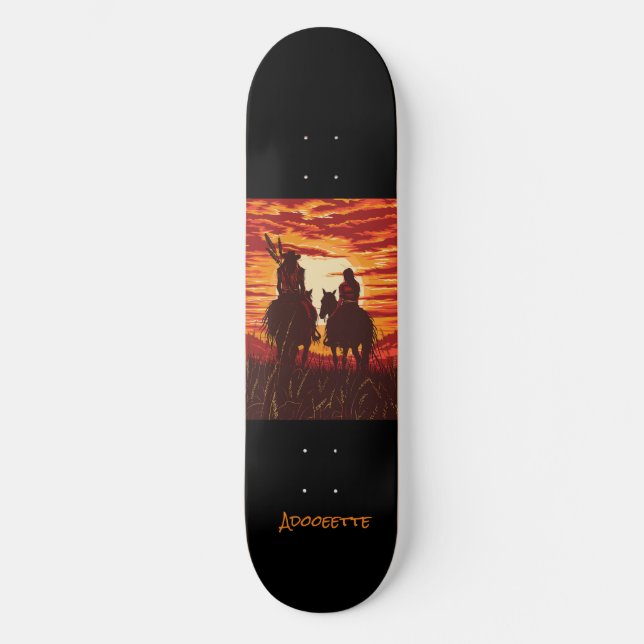 Skateboard nativo-americano personalizado (Anverso)