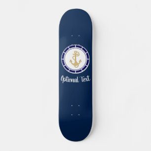 Skateboard Náutica azul de la Marina Central del Ancla Dorada