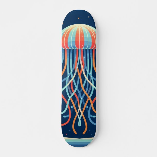 Skateboard náutica/playa/medusas costeras (Anverso )