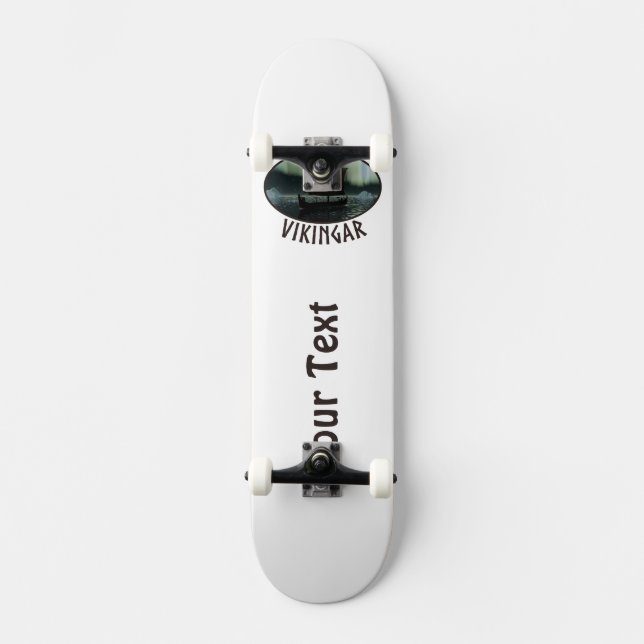 Skateboard Nave y aurora boreal de Viking (Anverso)