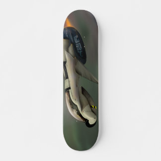 Skateboard Naves espaciales que vuelan a través de un planeta