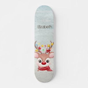 Skateboard Navidades adorables reno