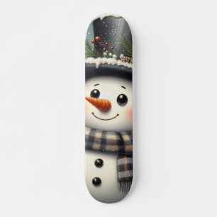 Skateboard Navidades caprichosos y llenos de nieve en inviern