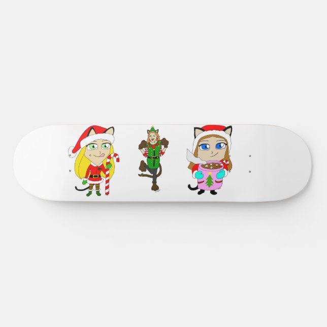 Skateboard Navidades Catgirls    (Horz)