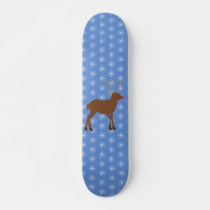 Skateboard Navidades cortos renos con nariz roja