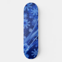 Skateboard Navidades del Blue Winter Snowflakes