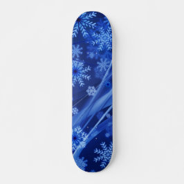Skateboard Navidades del Blue Winter Snowflakes