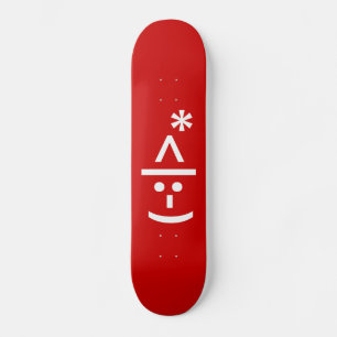 Skateboard Navidades Elf Emoticon Xmas ASCII Texto Arte