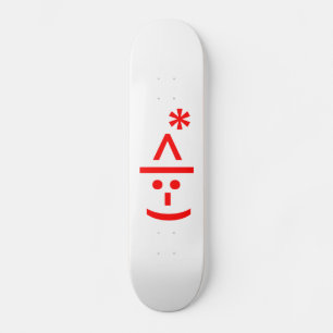 Skateboard Navidades Elf Emoticon Xmas ASCII Texto Arte