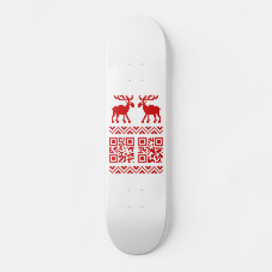 Skateboard ¡Navidades feos sudan el código QR Feliz Año Nuevo