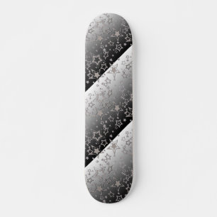 Skateboard Navidades gradiente purpurina brillar estrellas co