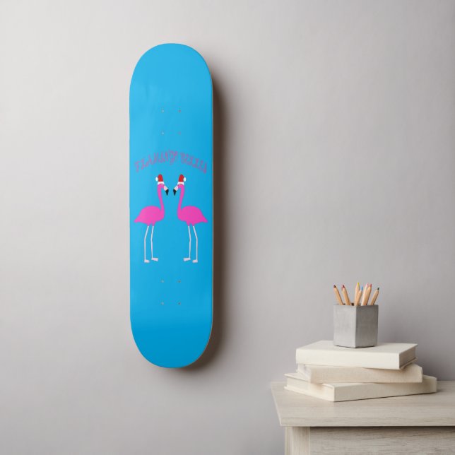 Skateboard Navidades Lesbianas Flamingos Flamingo Belles (Arte de la pared)