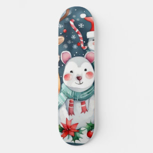 Skateboard Navidades Navidades temáticos lindos animales