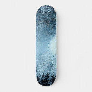 Skateboard Navidades Nieve en vías férreas