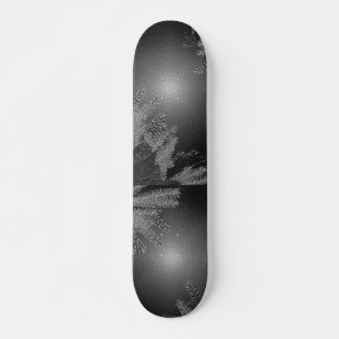 Skateboard Navidades Poinsettia Black And Gray