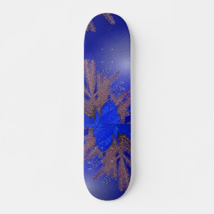 Skateboard Navidades Poinsettia Blue I