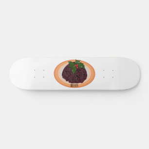 Skateboard Navidades pudding personalizado ilustracion