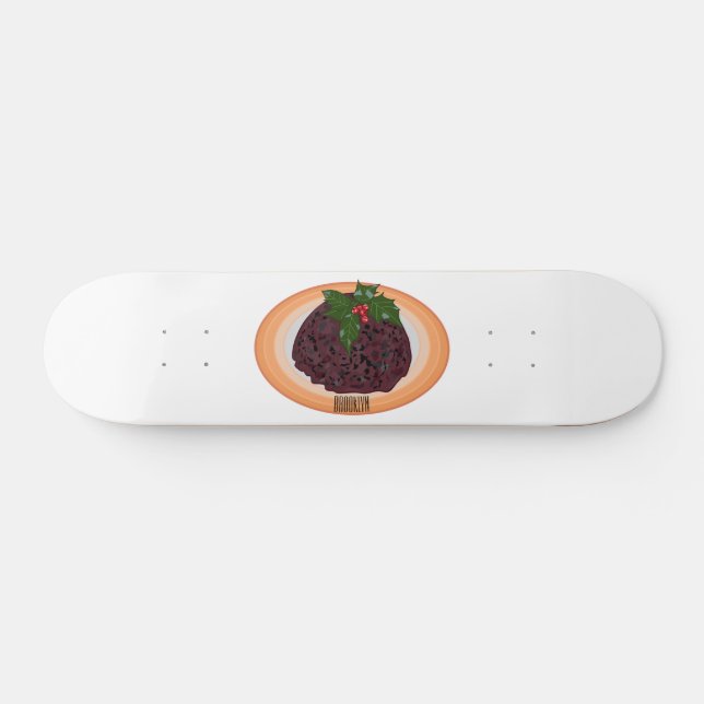 Skateboard Navidades pudding personalizado ilustracion (Horz)