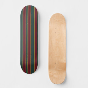 Skateboard Navidades Rojo Verde Y Oro Bandas De Vela