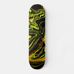 Skateboard negra con amarillo