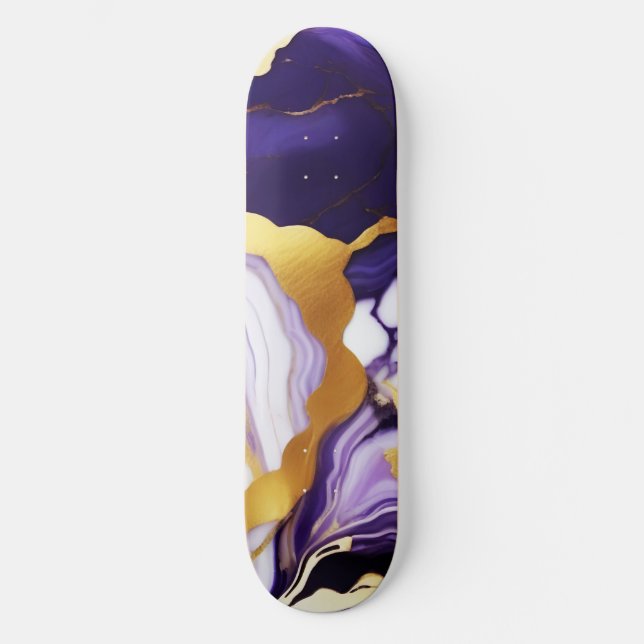 Skateboard Negrita Moda de oro morado de moda (Anverso)