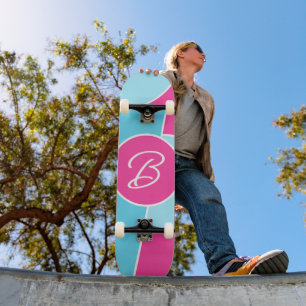 Skateboard Negrita Moda divertida Resumen Círculos Patrón de 