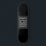 Skateboard Negrita y moderada su nombre o palabra| Blanco sob<br><div class="desc">Negrita y moderna.</div>