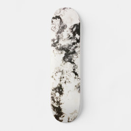 Skateboard Negro, blanco y plateado
