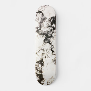 Skateboard Negro, blanco y plateado
