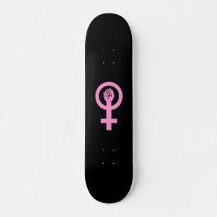Skateboard Negro de signo feminista