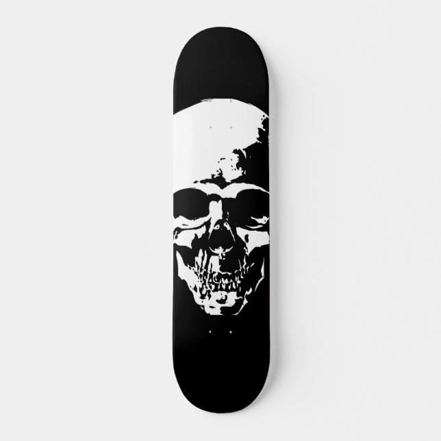 Skateboard Negro del cráneo (Anverso )
