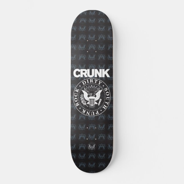 Skateboard Negro del sello de Lil Jon "Crunk" (Anverso)