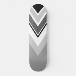 Skateboard Negro diagonal, franja gris