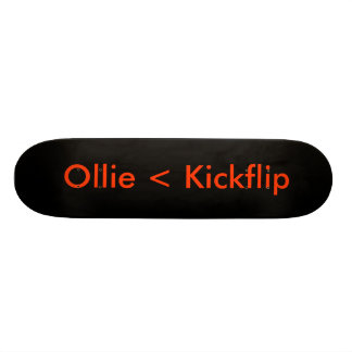 Skateboard negro, Ollie < Kickflip