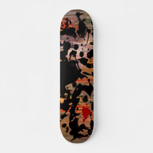 Skateboard Negro   pintura de grano