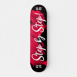 Skateboard Negro rojo de pincel