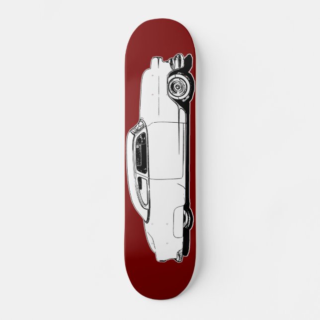 Skateboard Negro superior de Chevy de la tajada, blanco, (Anverso)