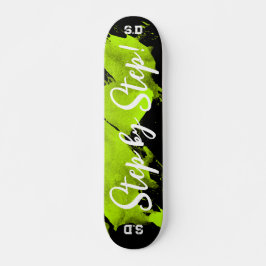 Skateboard Negro verde de pincel