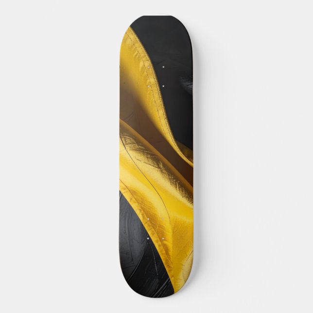 Skateboard negro y amarillo (Anverso)